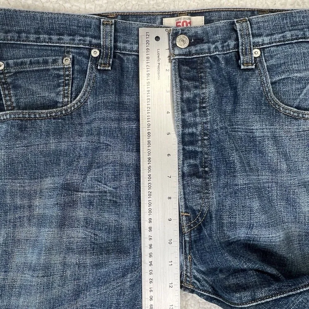 Levi’s 501 Jeans‎ Men’s 38x32 Blue Straight Leg Button Fly Grunge Y2K Skater